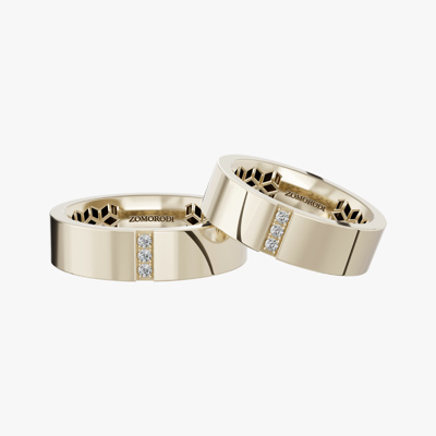 Whitely (3-Stone) Matching Wedding Rings